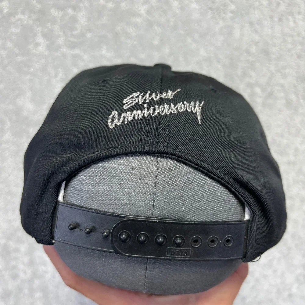 VTG‎ 1991 Super Bowl XXV Hat Black American Needle Snapback Silver Anniversary